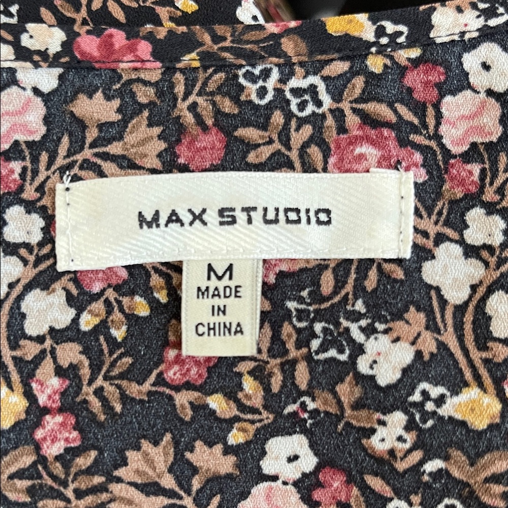 Max Studio Black Floral Midi Dress - Picture 8 of 8